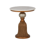 Tassel Side Table- Silver & Gold