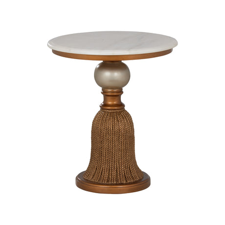 Tassel Side Table- Silver & Gold
