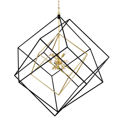 roundout-chandelier-1255-AGB/BK