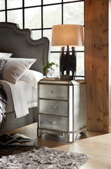 Hooker Furniture Arabella Mirrored Three-Drawer Nightstand 1610-90116-EGLO