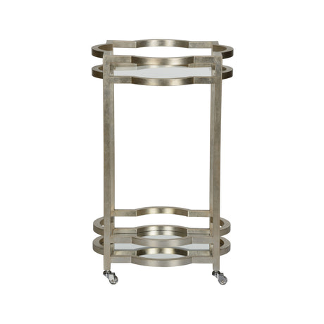 Quatrefoil Bar Cart - Silver