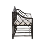 Chippendale Bamboo Settee - Cracked Pepper