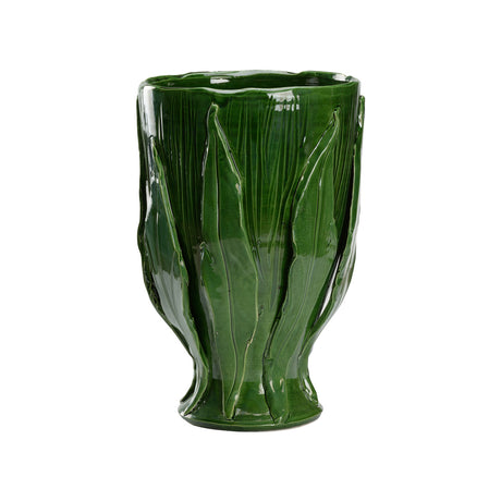 Umbria Footed Vase - Green