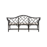 Chippendale Bamboo Settee - Cracked Pepper