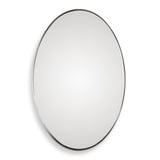 Pursley Oval Mirror, Nickel - Kings Fine Art & Decor