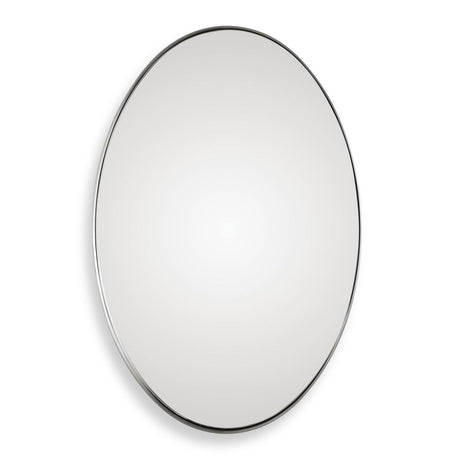 Pursley Oval Mirror, Nickel - Kings Fine Art & Decor