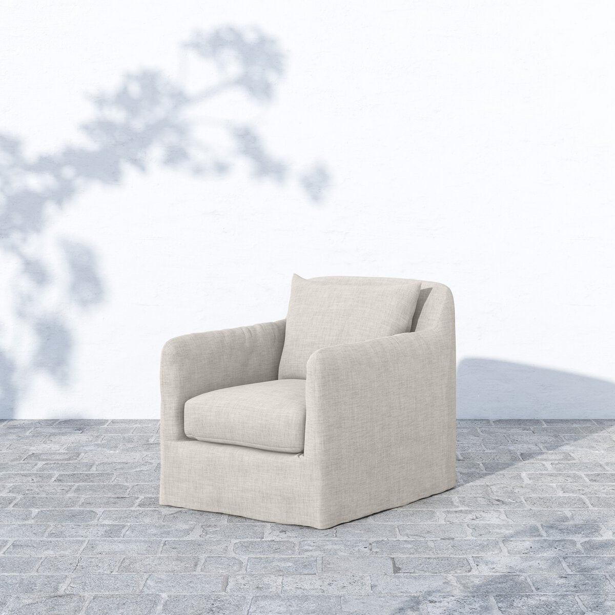 Dade Outdoor Slipcover Swivel Chair - Kings Fine Art & Decor
