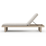 Leroy Outdoor Chaise - Washed Brown - Kings Fine Art & Decor