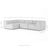 Gwen Outdoor 4-Piece Sectional - Kings Fine Art & Decor