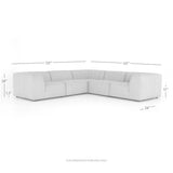 Gwen Outdoor 5-Piece Sectional - Kings Fine Art & Decor