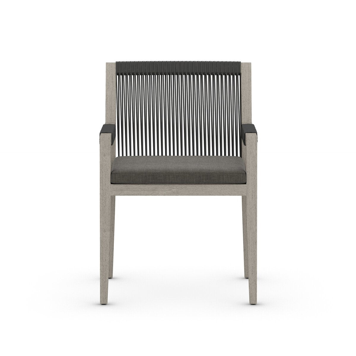 Sherwood Outdoor Dining Armchair, Weathered Grey - Kings Fine Art & Decor