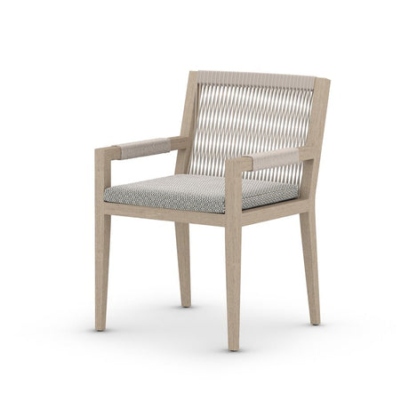 Sherwood Outdoor Dining Armchair, Washed Brown - Kings Fine Art & Decor