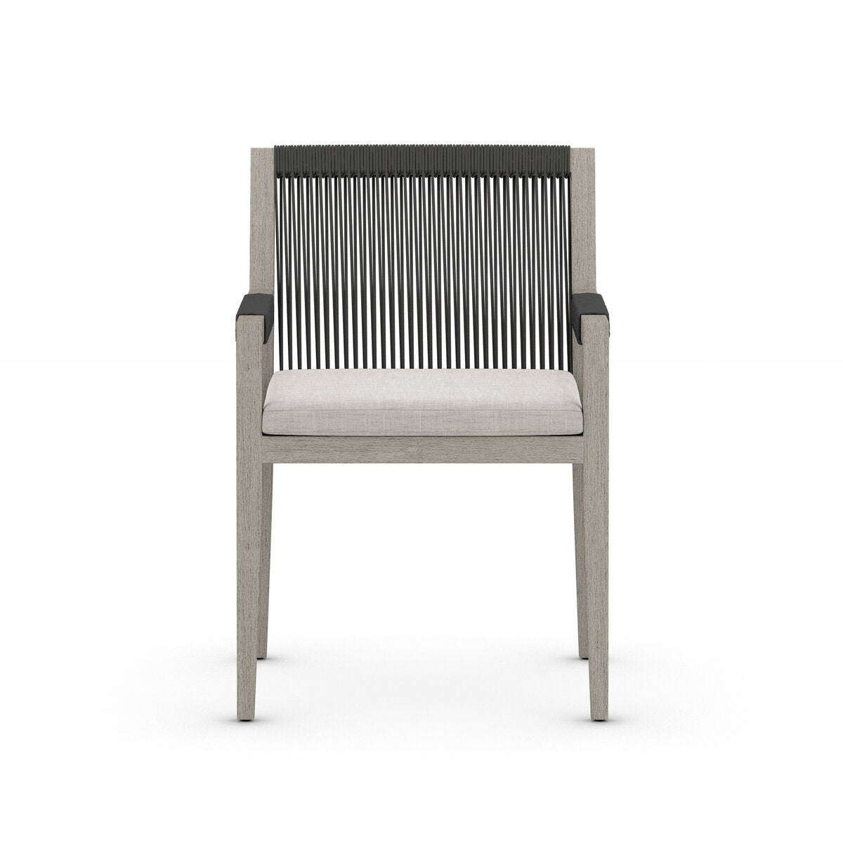 Sherwood Outdoor Dining Armchair, Weathered Grey - Kings Fine Art & Decor