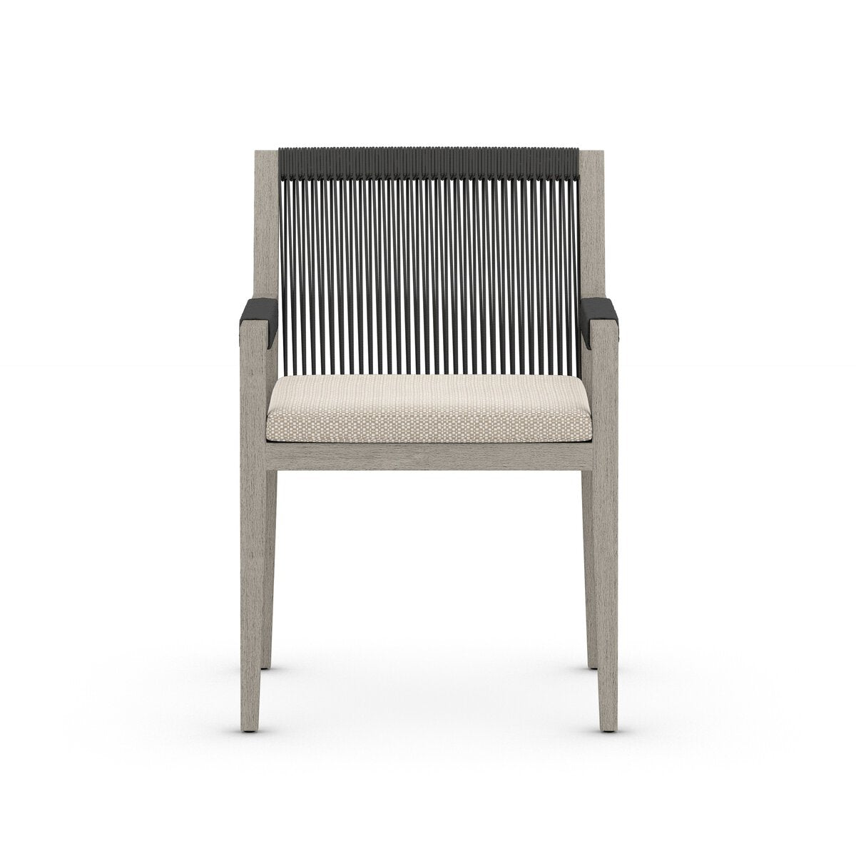 Sherwood Outdoor Dining Armchair, Weathered Grey - Kings Fine Art & Decor