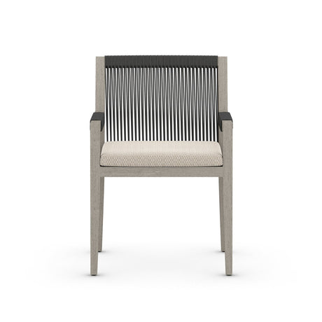 Sherwood Outdoor Dining Armchair, Weathered Grey - Kings Fine Art & Decor