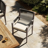 Sherwood Outdoor Dining Armchair, Weathered Grey - Kings Fine Art & Decor