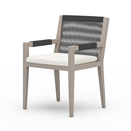 Sherwood Outdoor Dining Armchair, Weathered Grey - Kings Fine Art & Decor