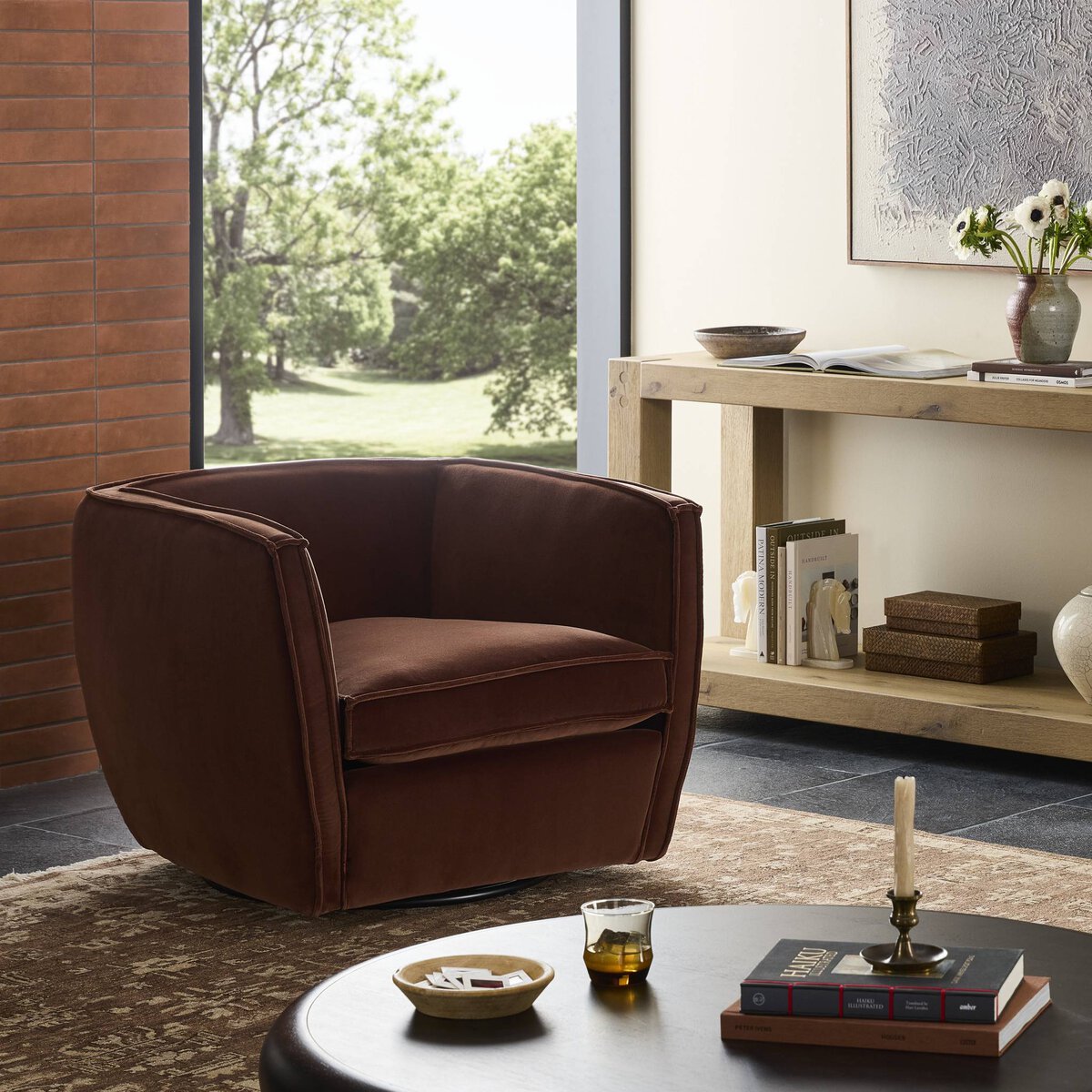 Rashi Swivel Chair - Kings Fine Art & Decor