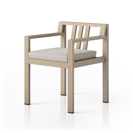 Monterey Outdoor Dining Armchair, Washed Brown - Kings Fine Art & Decor