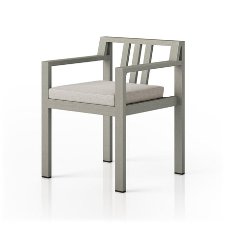 Monterey Outdoor Dining Armchair, Weathered Grey - Kings Fine Art & Decor