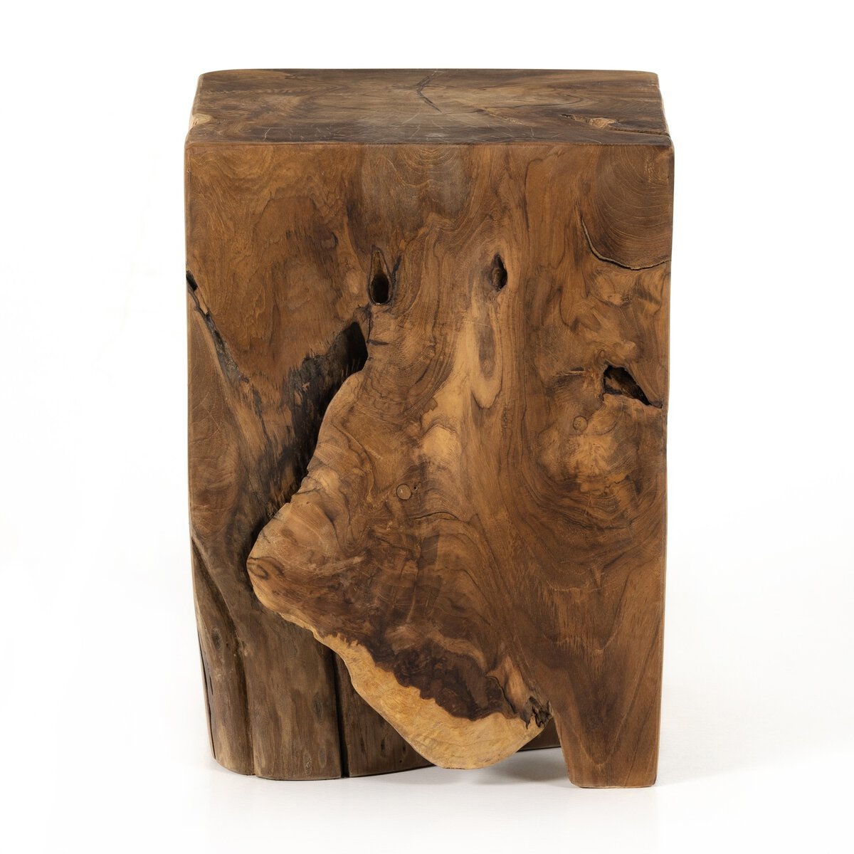 Teak Square Stool - Kings Fine Art & Decor