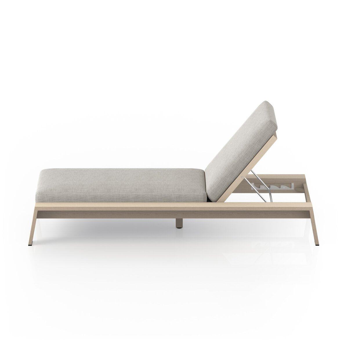 Monterey Outdoor Chaise, Washed Brown - Kings Fine Art & Decor