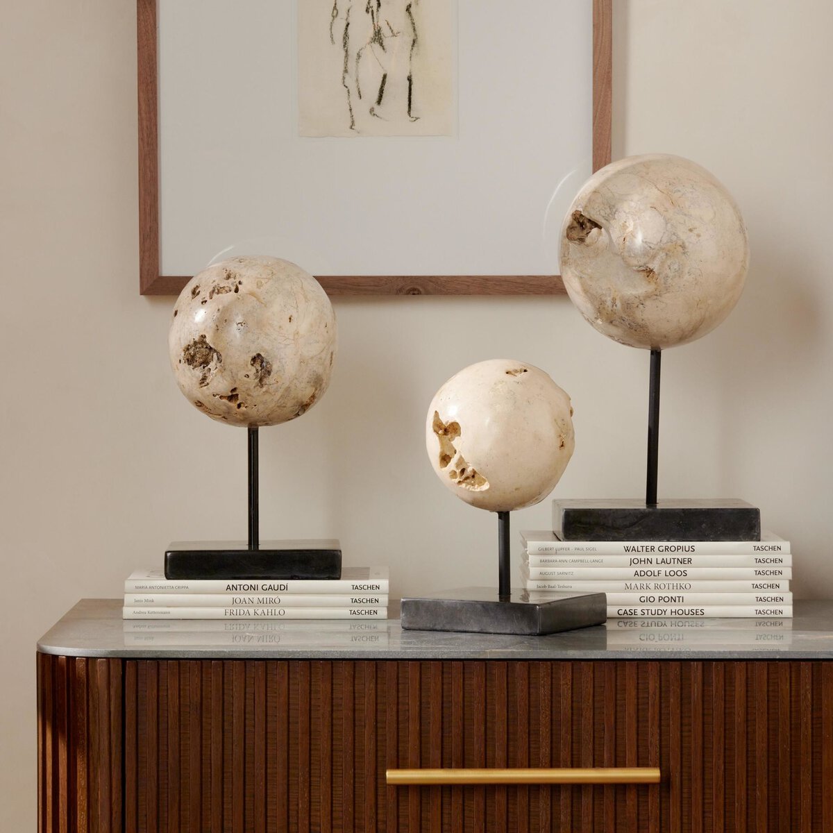 Organic Stone Sculptures, Set Of 3 - Kings Fine Art & Decor