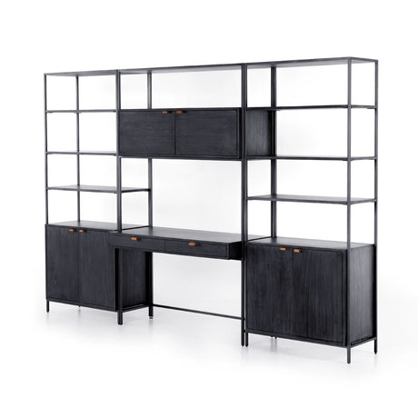 Trey Modular Wall Desk With 2 Bookcases - Kings Fine Art & Decor