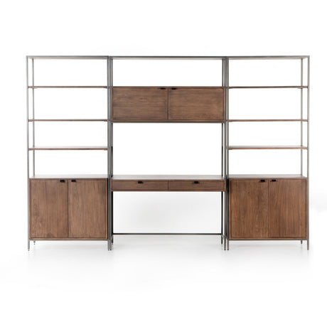 Trey Modular Wall Desk With 2 Bookcases - Kings Fine Art & Decor