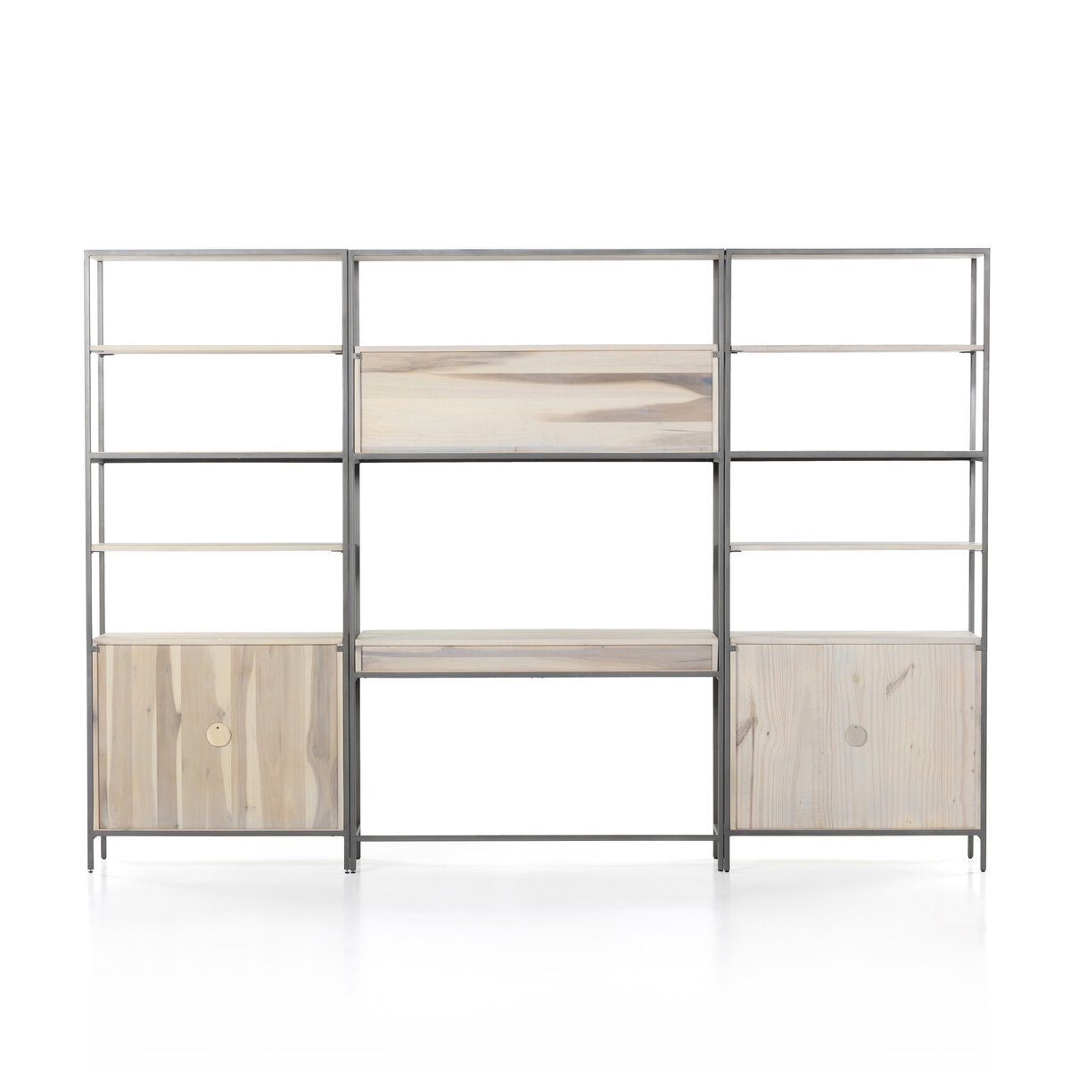 Trey Modular Wall Desk With 2 Bookcases - Kings Fine Art & Decor