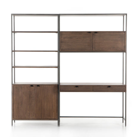 Trey Modular Wall Desk With 1 Bookcase - Kings Fine Art & Decor