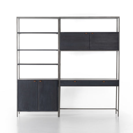 Trey Modular Wall Desk With 1 Bookcase - Kings Fine Art & Decor