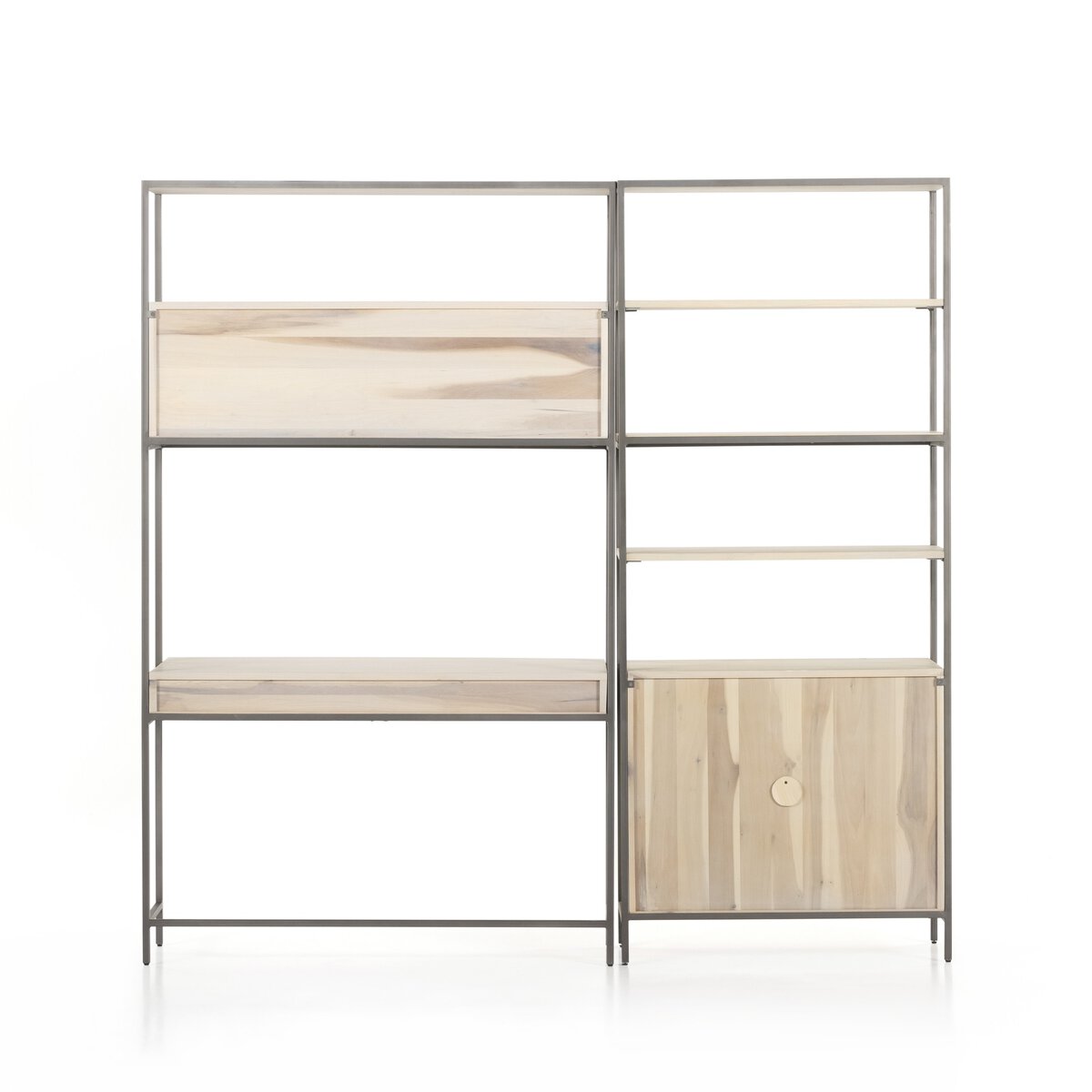 Trey Modular Wall Desk With 1 Bookcase - Kings Fine Art & Decor