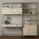 Trey Modular Wall Desk With 1 Bookcase - Kings Fine Art & Decor