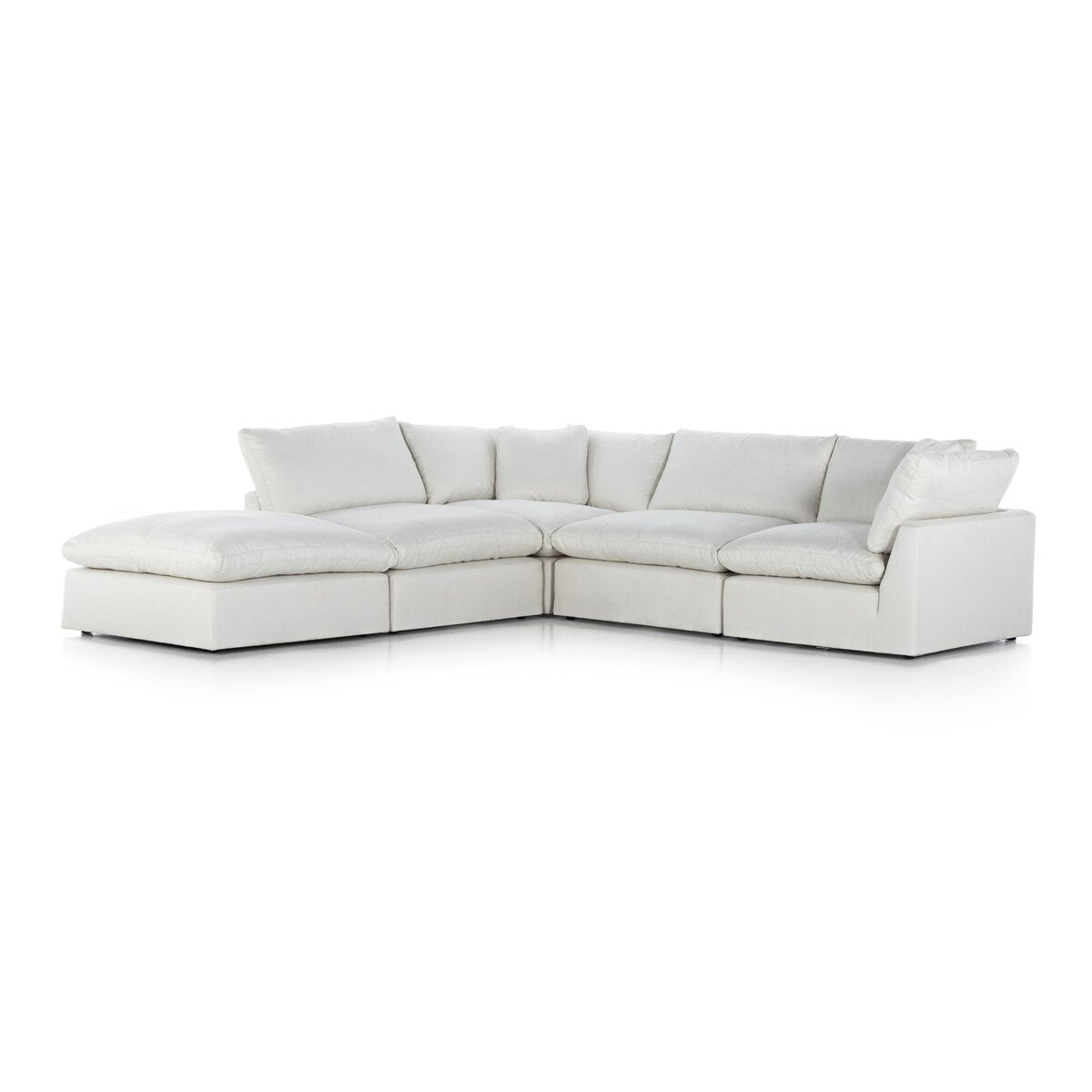 Stevie 4-Piece Sectional W/ Ottoman - Kings Fine Art & Decor