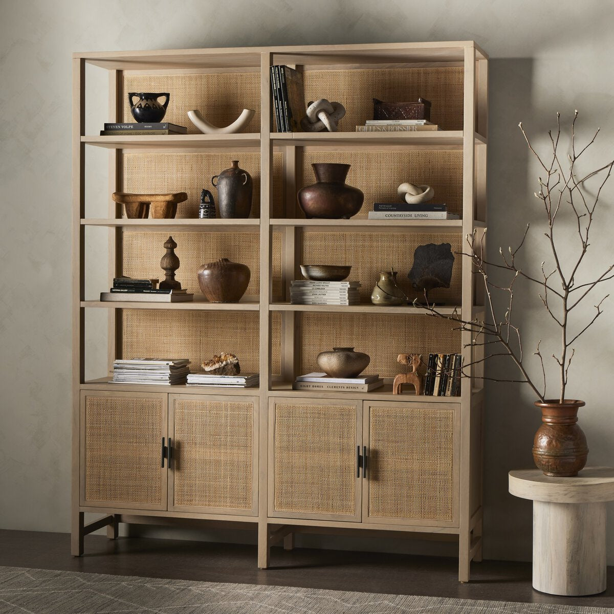 Caprice Wide Bookshelf - Kings Fine Art & Decor