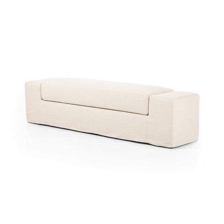 Wide Arm Slipcover Accent Bench - Kings Fine Art & Decor