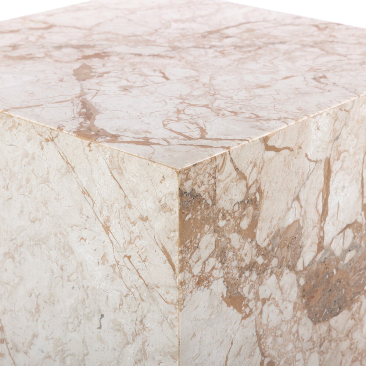 Modern Marble Plinth End Table - Kings Fine Art & Decor