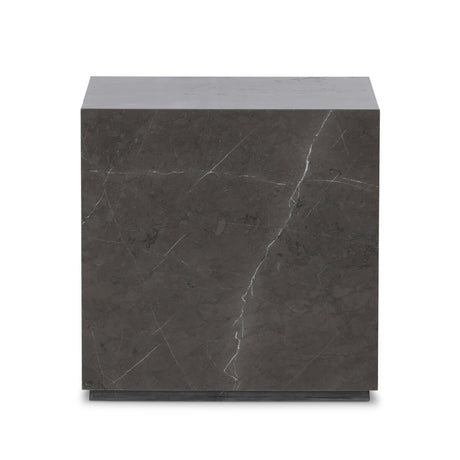 Modern Marble Plinth End Table - Kings Fine Art & Decor