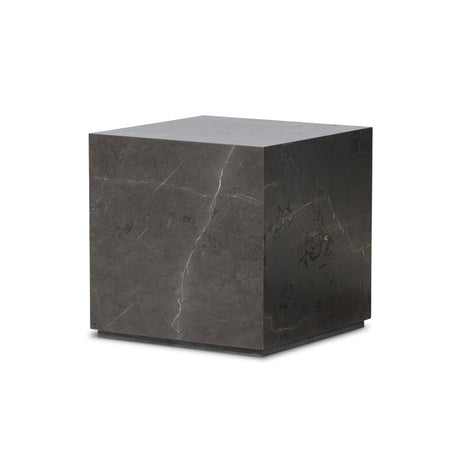 Modern Marble Plinth End Table - Kings Fine Art & Decor