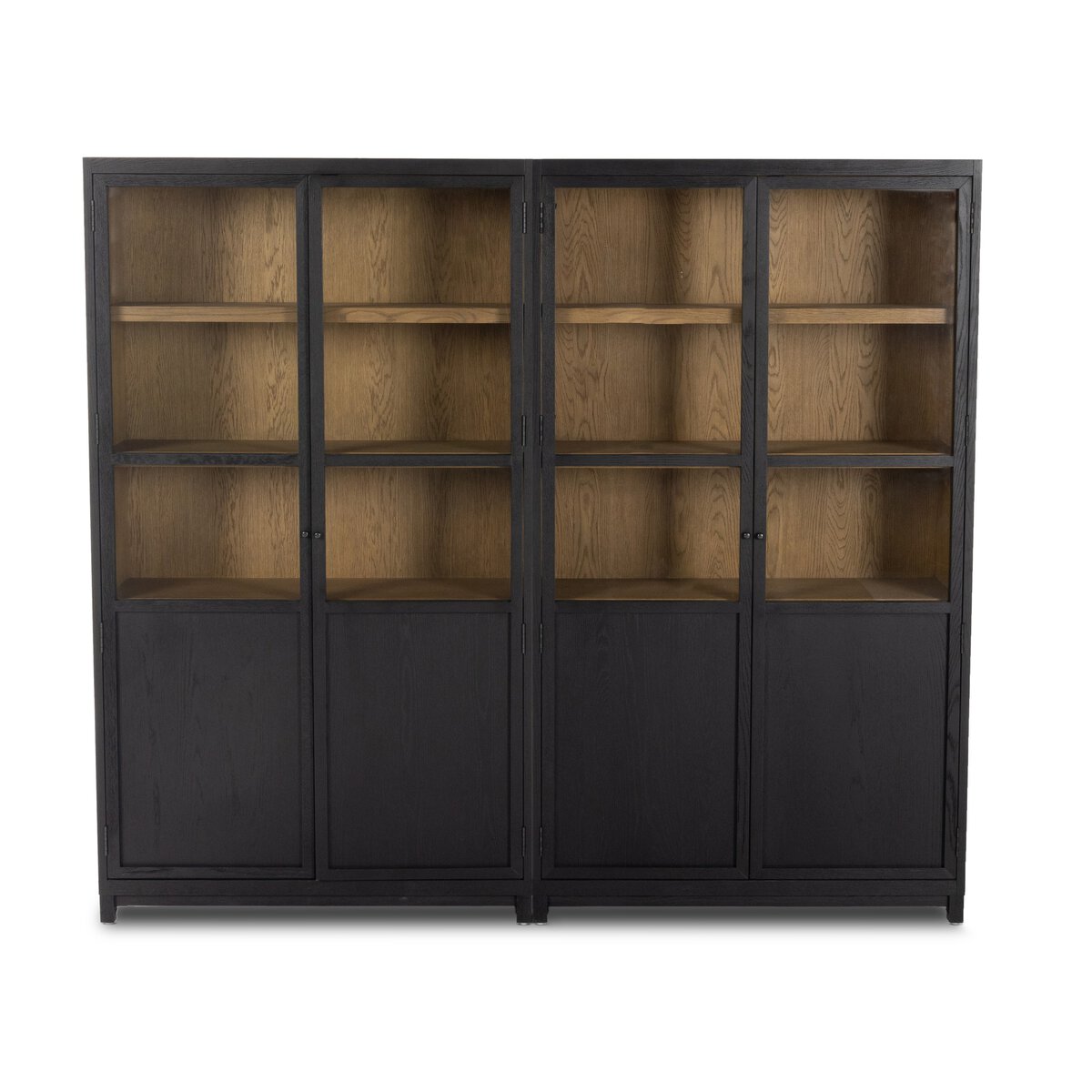 Millie Panel And Glass Door Double Cabinet - Kings Fine Art & Decor