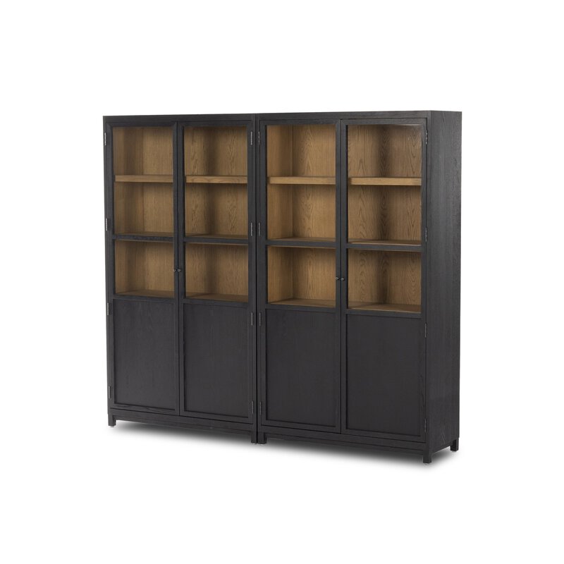 Millie Panel And Glass Door Double Cabinet - Kings Fine Art & Decor