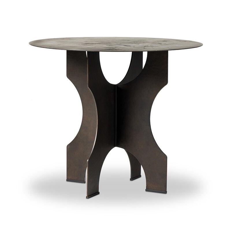 Round Side Table In Solid Iron - Kings Fine Art & Decor
