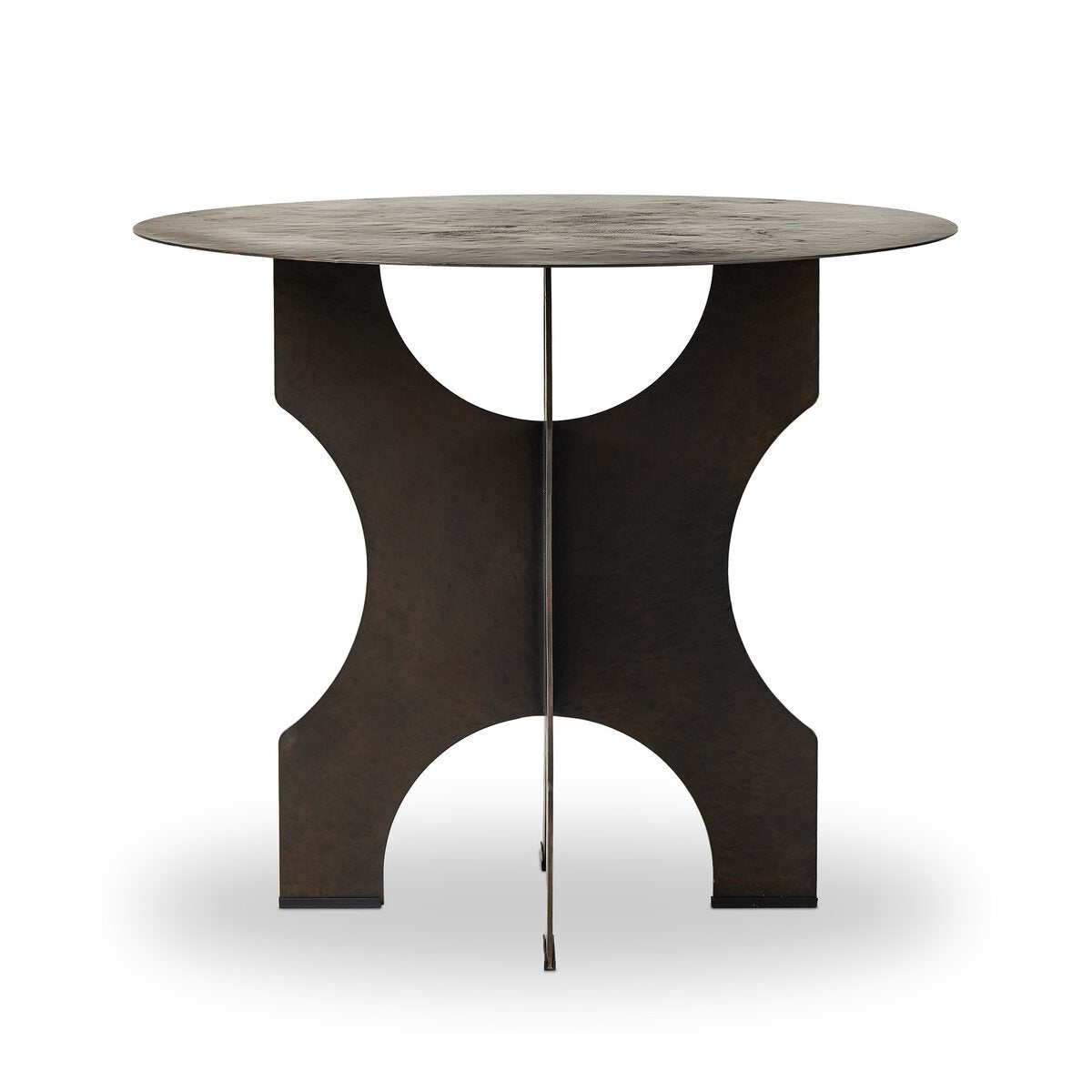 Round Side Table In Solid Iron - Kings Fine Art & Decor
