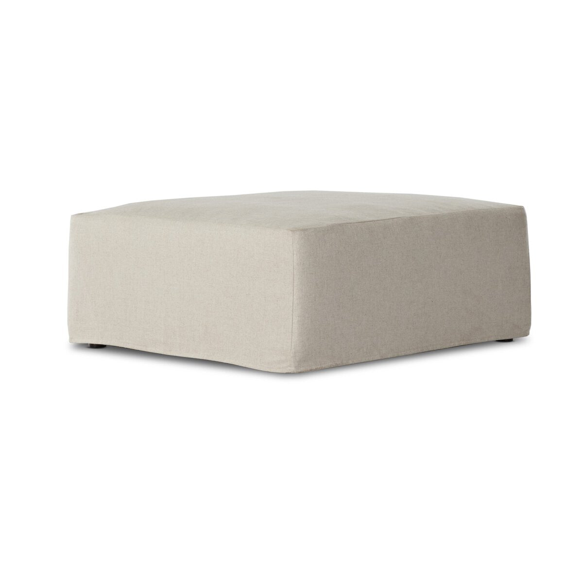 Delray Slipcover Ottoman - Kings Fine Art & Decor