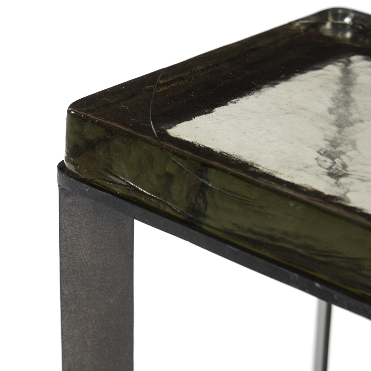Lennie Cast Glass End Table - Kings Fine Art & Decor