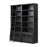 Admont Double Bookcase With Ladder - Kings Fine Art & Decor