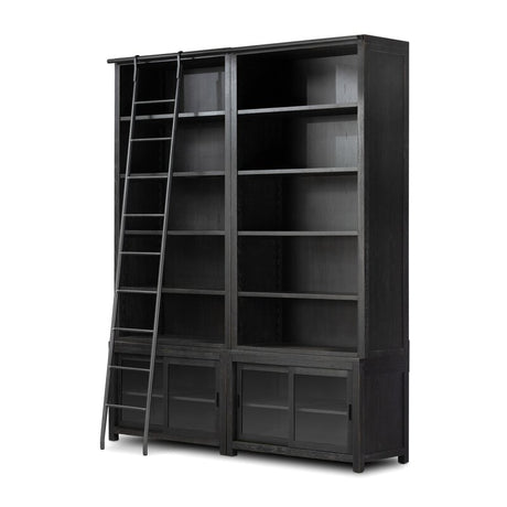 Admont Double Bookcase With Ladder - Kings Fine Art & Decor