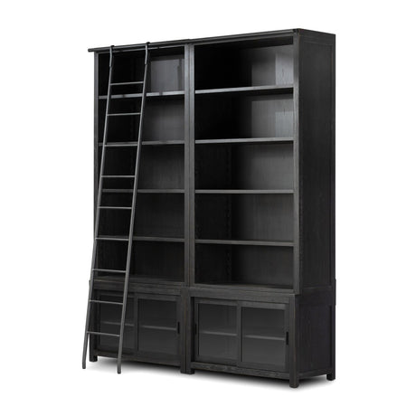 Admont Double Bookcase With Ladder - Kings Fine Art & Decor