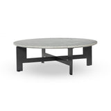 Marble Round Coffee Table With Iron - Kings Fine Art & Decor